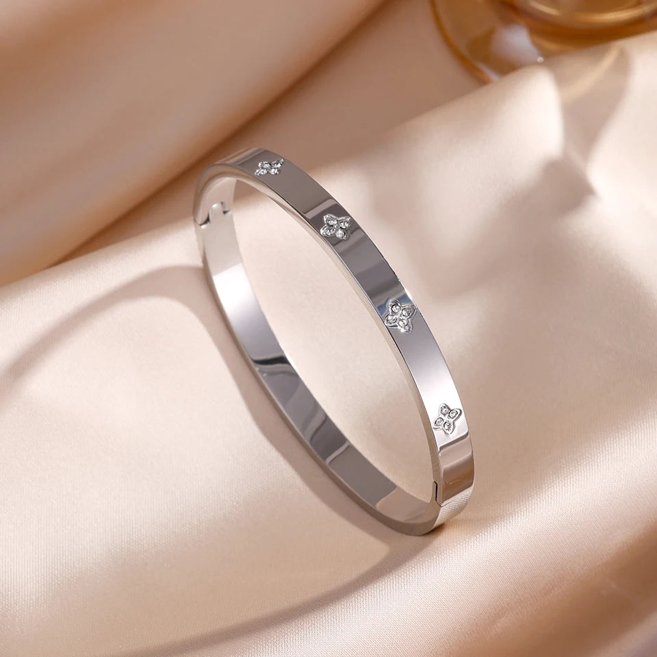 Éclat Précieux — Bracelets Empilables en Acier Inoxydable