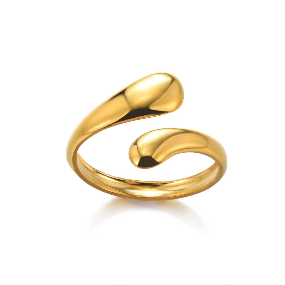Bagues en acier inoxydable 316L pour femmes, couleur or, ne se décolore jamais, bagues classiques de luxe, bagues de couple de mariage, bijoux, livraison gratuite