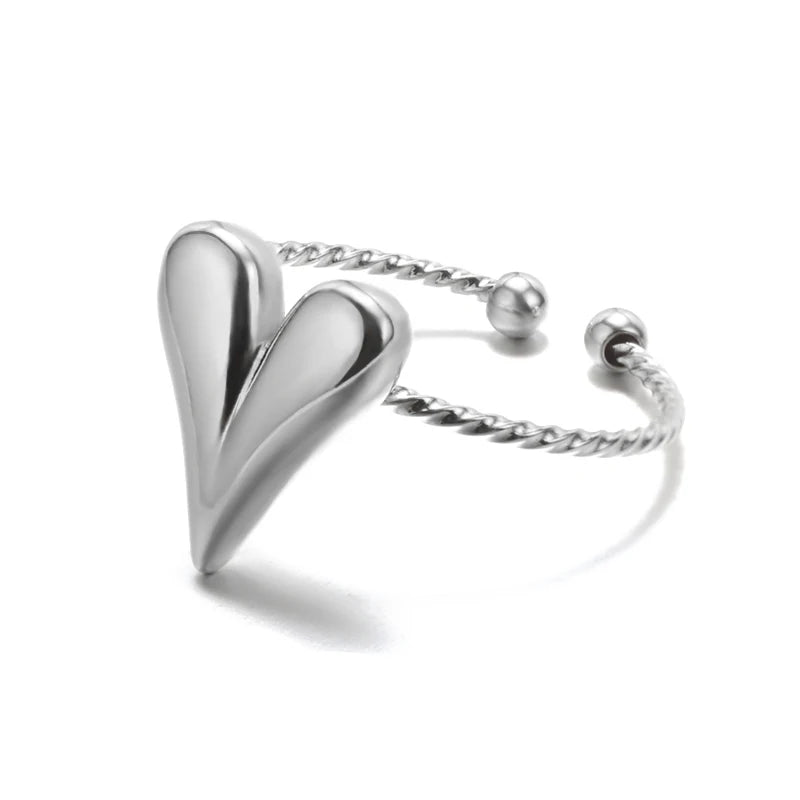 Bagues en acier inoxydable 316L pour femmes, couleur or, ne se décolore jamais, bagues classiques de luxe, bagues de couple de mariage, bijoux, livraison gratuite