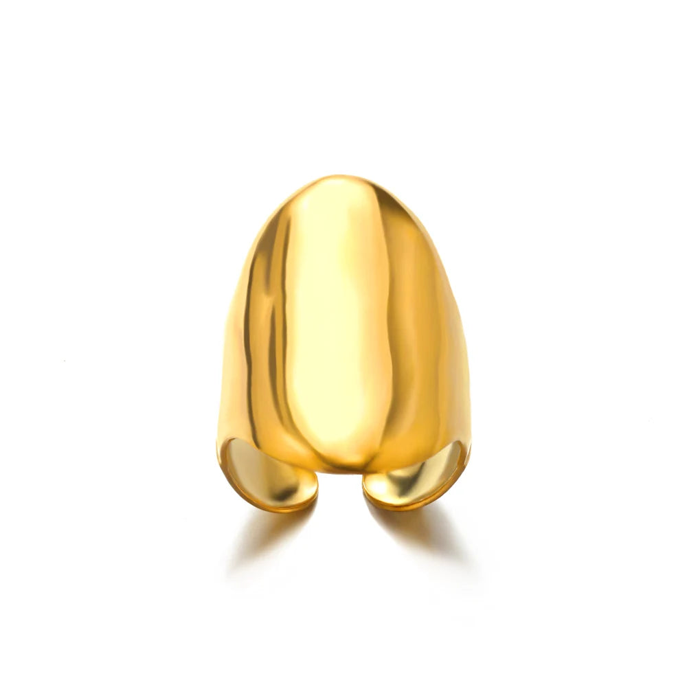 Bagues en acier inoxydable 316L pour femmes, couleur or, ne se décolore jamais, bagues classiques de luxe, bagues de couple de mariage, bijoux, livraison gratuite