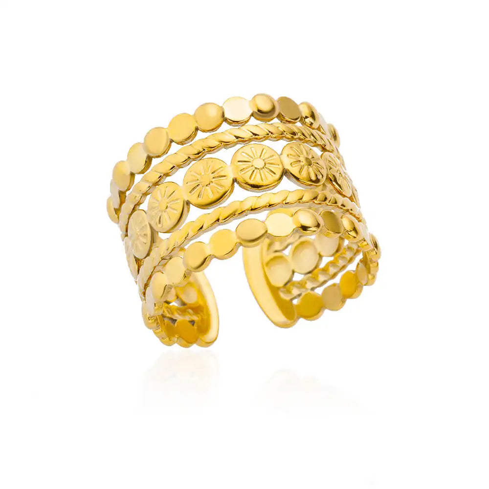 Bagues en acier inoxydable 316L pour femmes, couleur or, ne se décolore jamais, bagues classiques de luxe, bagues de couple de mariage, bijoux, livraison gratuite