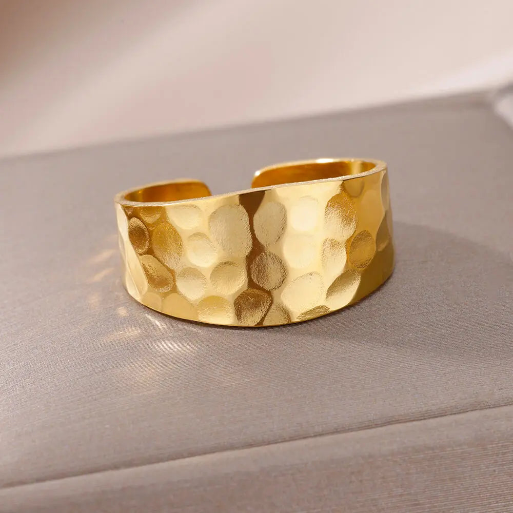 Bagues en acier inoxydable 316L pour femmes, couleur or, ne se décolore jamais, bagues classiques de luxe, bagues de couple de mariage, bijoux, livraison gratuite