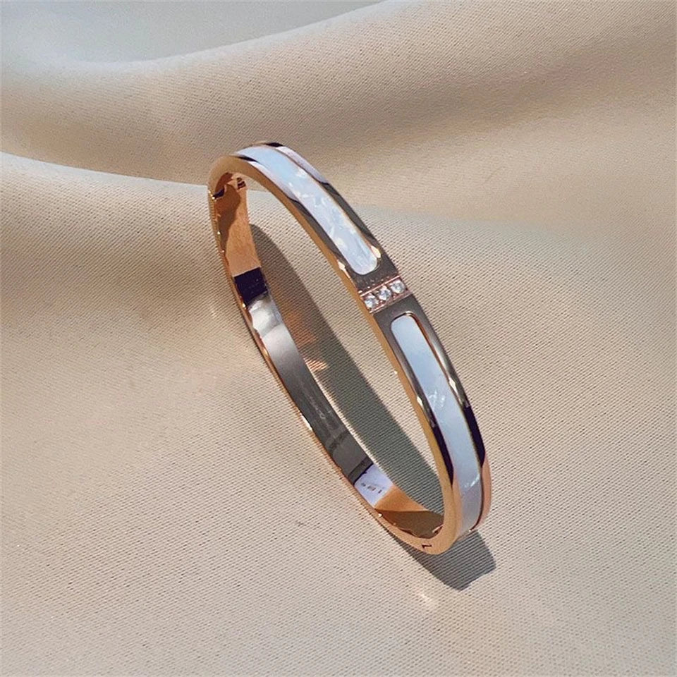 Éclat Précieux — Bracelets Empilables en Acier Inoxydable