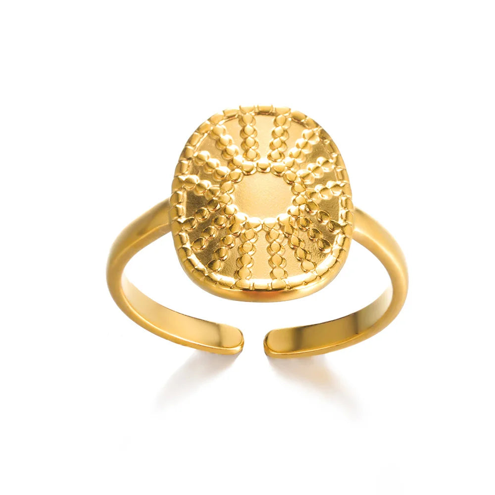Bagues en acier inoxydable 316L pour femmes, couleur or, ne se décolore jamais, bagues classiques de luxe, bagues de couple de mariage, bijoux, livraison gratuite