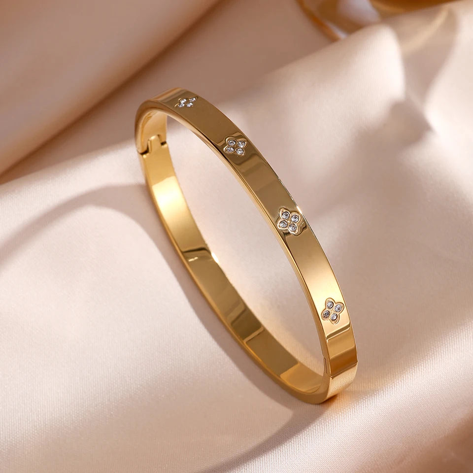 Éclat Précieux — Bracelets Empilables en Acier Inoxydable