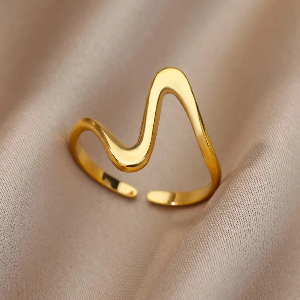 Bagues en acier inoxydable 316L pour femmes, couleur or, ne se décolore jamais, bagues classiques de luxe, bagues de couple de mariage, bijoux, livraison gratuite