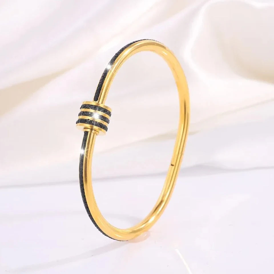 Éclat Précieux — Bracelets Empilables en Acier Inoxydable