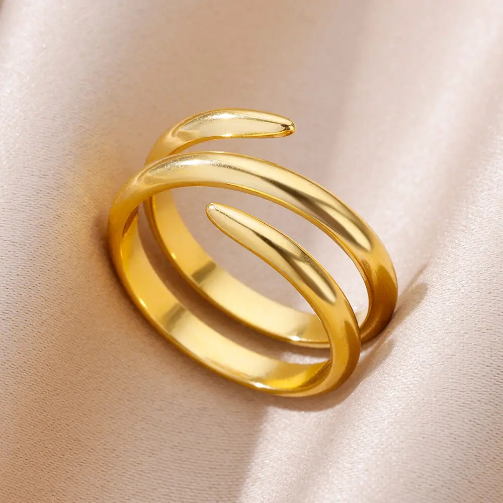 Bagues en acier inoxydable 316L pour femmes, couleur or, ne se décolore jamais, bagues classiques de luxe, bagues de couple de mariage, bijoux, livraison gratuite